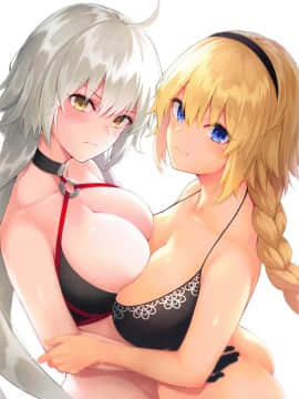 [新桥月白日语社X佳奈助汉化组](C95) [凸凹ハリケーン(あんざ友)] ジャンヌとオルタのえっちな本(FateGrand Order)_002