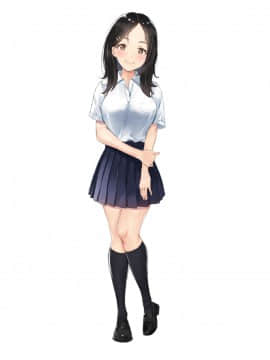 (同人CG集) [ブロッサムエイト (イロハカエデ)] ひなたの向こう。_NoTxtヒロイン立ち絵(制服_普通)