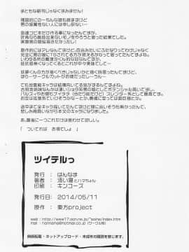 [布洛基个人汉化] (例大祭11) [はんなま (添い寝、ハマちょん)] ツイてる。 (東方Project)_07