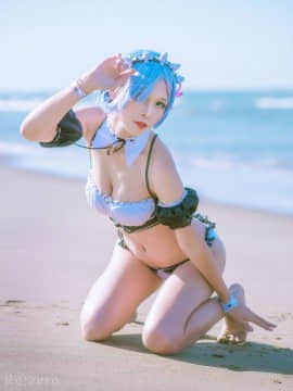 [墨千 x cosplayer ʕ•ﻌ•ʔ] レム 水着ver. (Re_ゼロから始める異世界生活)_04