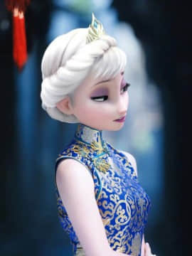 Coser 凰儿 (Huang) [bcy.net 45243] (2016-11-21)_[冰雪奇缘] {艾莎} 冰雪奇缘·女王·旗袍 #015 [by 凰儿][2016-05-07]