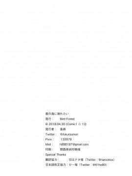 [WTM直接汉化] (COMIC1☆13) [Bird Forest (梟森)] 君の海に溺れたい (艦隊これくしょん -艦これ-)_21