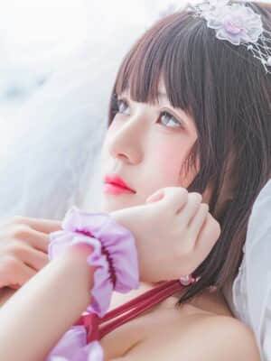 桜桃喵 - 加藤惠 紫色小睡裙_0033