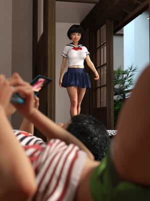 [BlackK studio(善次郎)] 忘れられない夏2~ セックス三昧の夏休み～女担任の家庭訪問と隣の女子高生シッターのあられもない痴態!?最後はおじいちゃんも我慢できなくて…?!_B004-1