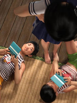[BlackK studio(善次郎)] 忘れられない夏2~ セックス三昧の夏休み～女担任の家庭訪問と隣の女子高生シッターのあられもない痴態!?最後はおじいちゃんも我慢できなくて…?!_B005-6
