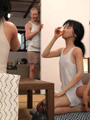 [BlackK studio(善次郎)] 忘れられない夏2~ セックス三昧の夏休み～女担任の家庭訪問と隣の女子高生シッターのあられもない痴態!?最後はおじいちゃんも我慢できなくて…?!_C006-3