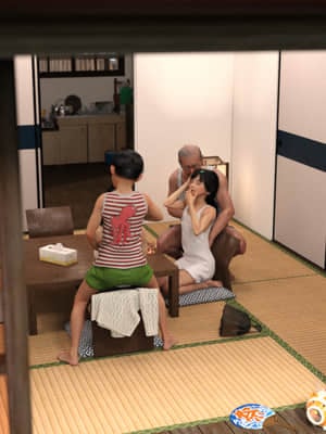 [BlackK studio(善次郎)] 忘れられない夏2~ セックス三昧の夏休み～女担任の家庭訪問と隣の女子高生シッターのあられもない痴態!?最後はおじいちゃんも我慢できなくて…?!_C007-6