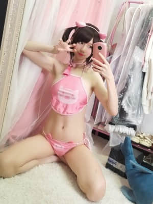 Nagisa 魔物喵 - 猪猪粉肚兜_(27)