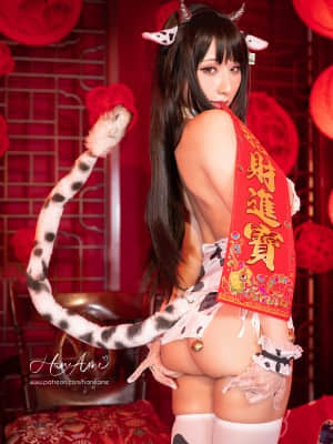 Hane Ame 雨波 - Cow Qipao (Original)_HaneAme - Cow Qipao (12)