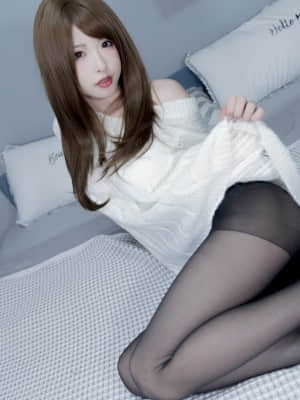 清水由乃 - 黑丝毛衣 Black Stocking + V_37