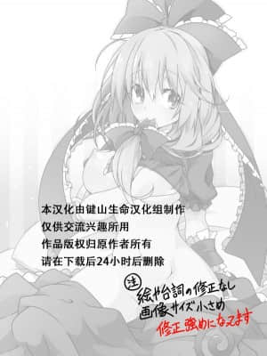 [键山生命汉化组] [コーラーボルト (平国風鈴)] 幸運の女神様 Pixiv版 (東方Project) [DL版]_35